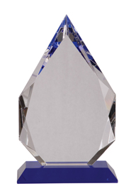 Blue Pedestal Crystal Diamond (10")